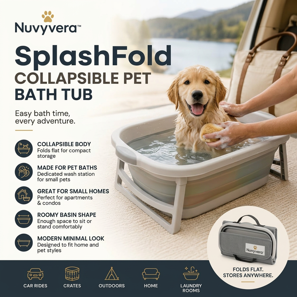 Nuvyvera™ SplashFold Collapsible Pet Bath Tub
